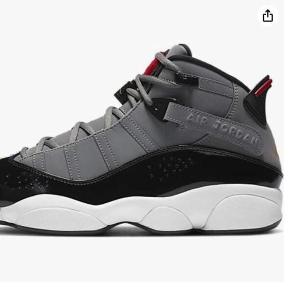 Jordan 6 Rings Smoke Grey Black Red Gold Size:  US Men's 11 / Fits Women's 12.5 - Picture 2 of 4